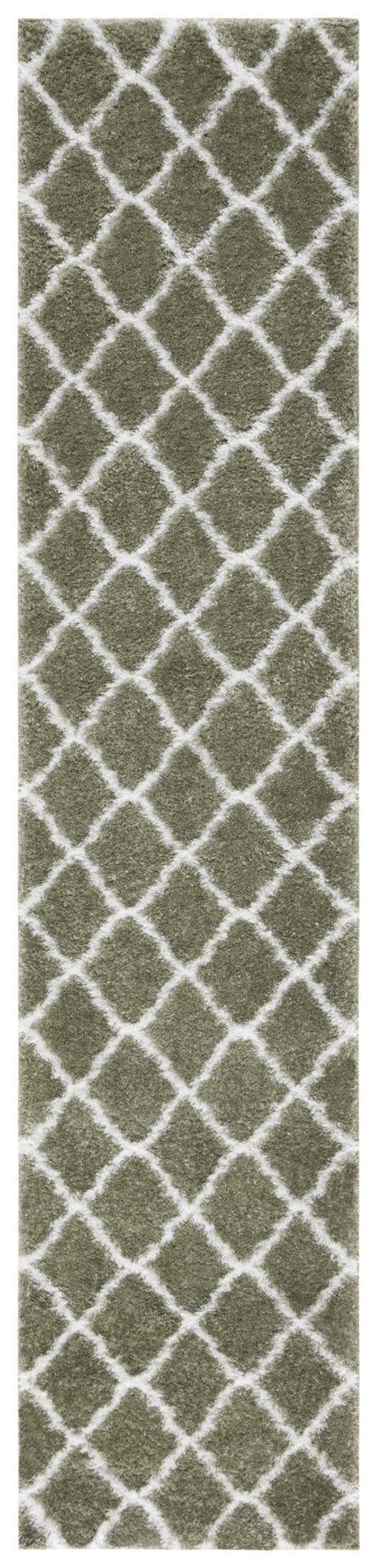 Safavieh Tahoe Shag Tho675W Sage/White Rug.