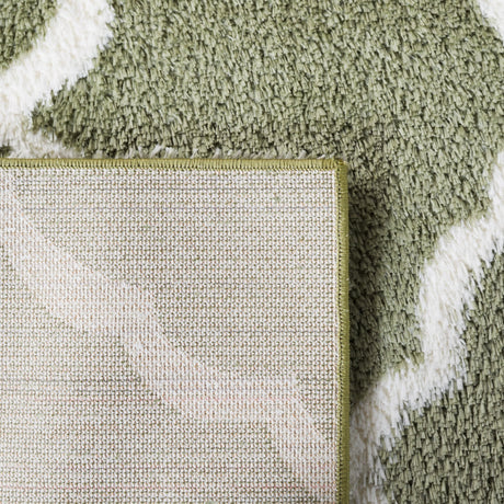 Safavieh Tahoe Shag Tho675W Sage/White Rug.