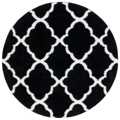 Safavieh Tahoe Shag Tho675Z Black/White Rug.