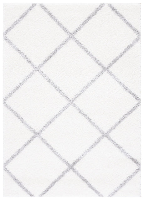 Safavieh Tahoe Shag Tho676A White/Grey Rug.
