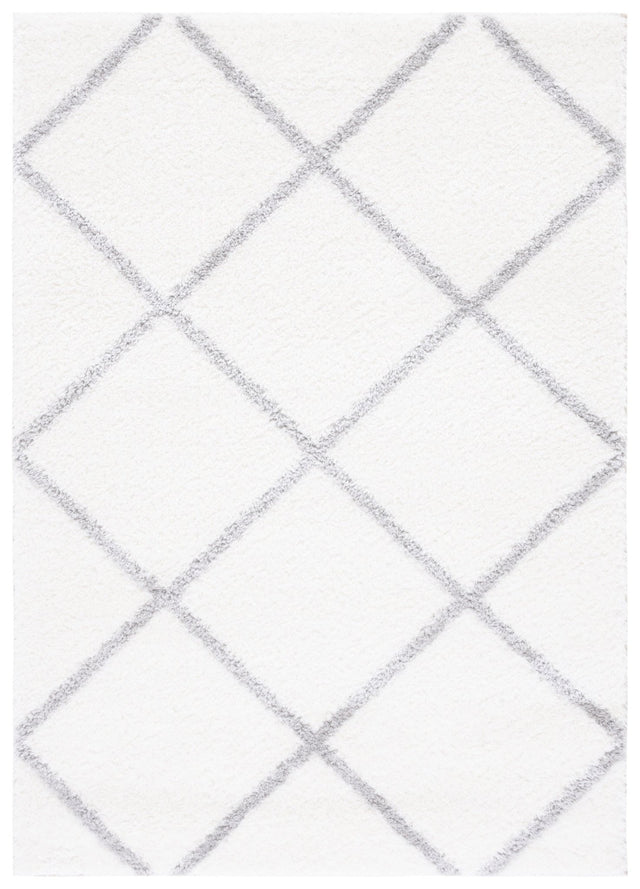 Safavieh Tahoe Shag Tho676A White/Grey Rug.