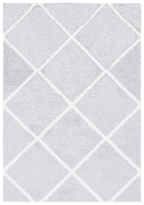 Safavieh Tahoe Shag Tho676F Light Grey/White Rug.