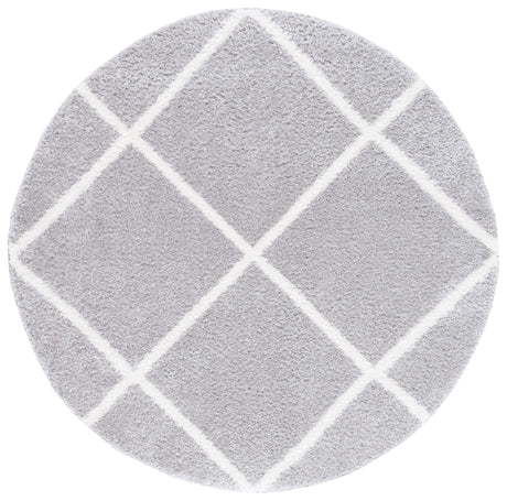 Safavieh Tahoe Shag Tho676F Light Grey/White Rug.