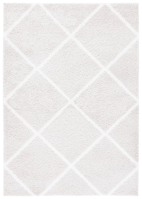 Safavieh Tahoe Shag Tho676H Silver/White Rug.