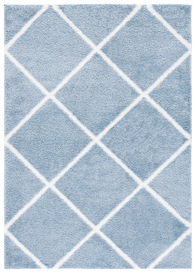 Safavieh Tahoe Shag Tho676M Blue/White Rug.