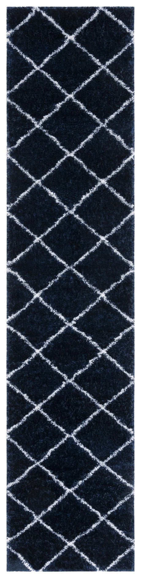 Safavieh Tahoe Shag Tho676N Navy/White Rug.