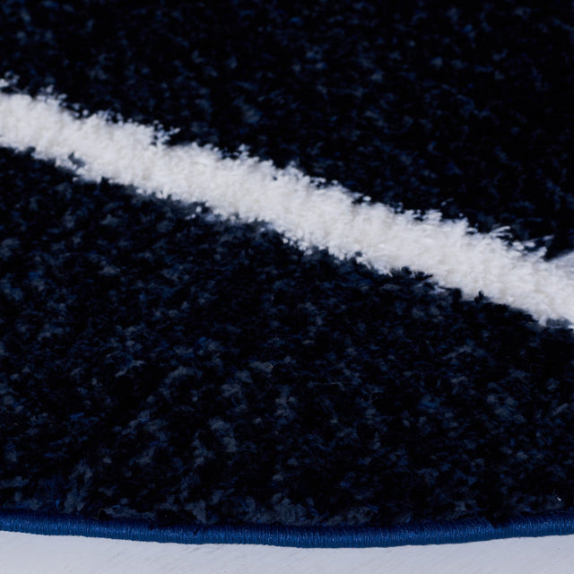 Safavieh Tahoe Shag Tho676N Navy/White Rug.