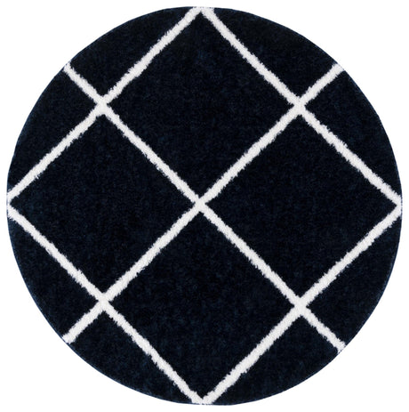 Safavieh Tahoe Shag Tho676N Navy/White Rug.