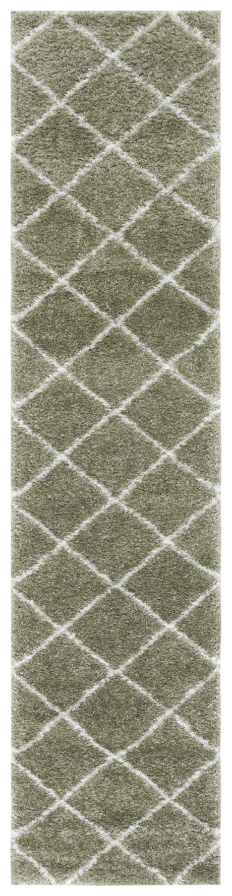 Safavieh Tahoe Shag Tho676W Sage/White Rug.