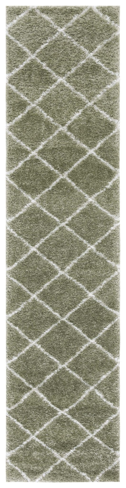 Safavieh Tahoe Shag Tho676W Sage/White Rug.