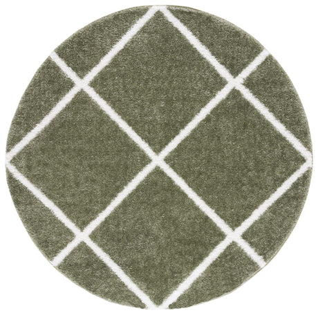 Safavieh Tahoe Shag Tho676W Sage/White Rug.
