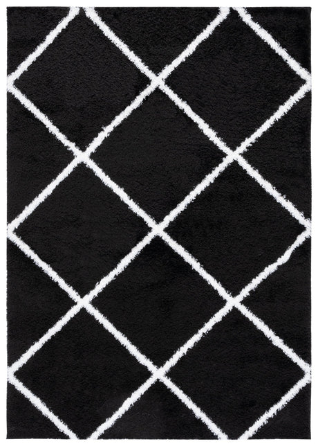 Safavieh Tahoe Shag Tho676Z Black/White Rug.