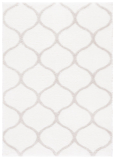 Safavieh Tahoe Shag Tho677A White/Silver Rug.