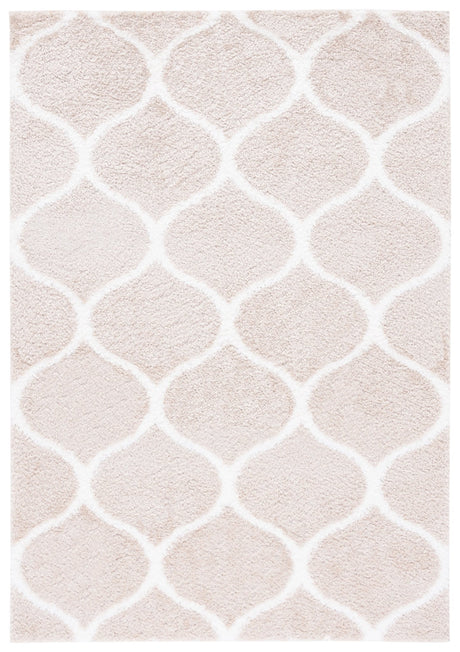 Safavieh Tahoe Shag Tho677B Beige/White Rug.