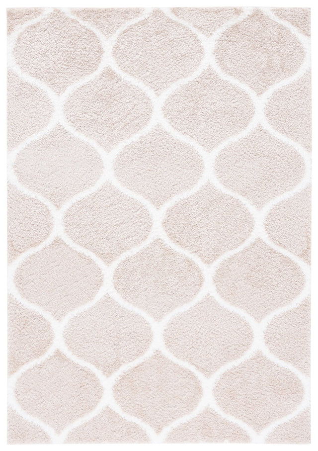 Safavieh Tahoe Shag Tho677B Beige/White Rug.