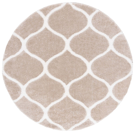 Safavieh Tahoe Shag Tho677B Beige/White Rug.