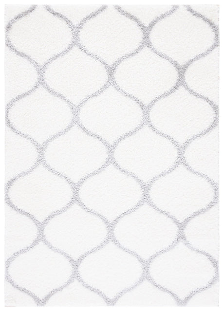 Safavieh Tahoe Shag Tho677C White/Grey Rug.