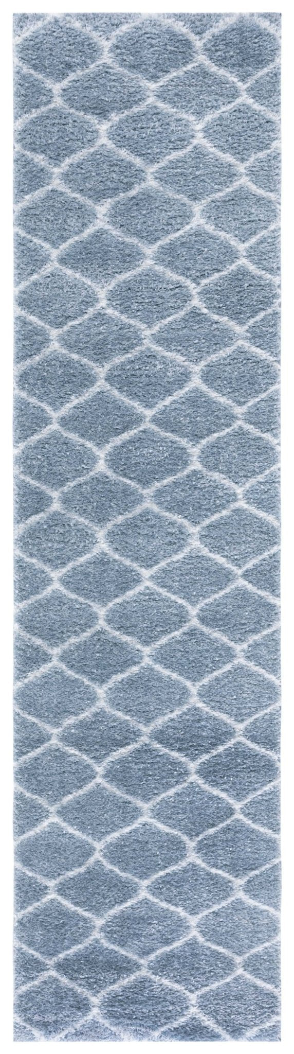 Safavieh Tahoe Shag Tho677M Blue/White Rug.