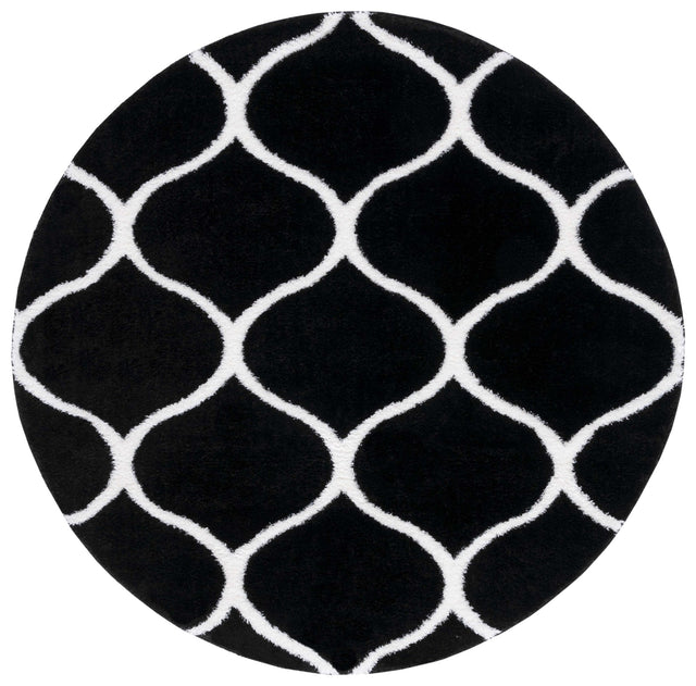 Safavieh Tahoe Shag Tho677Z Black/White Rug.