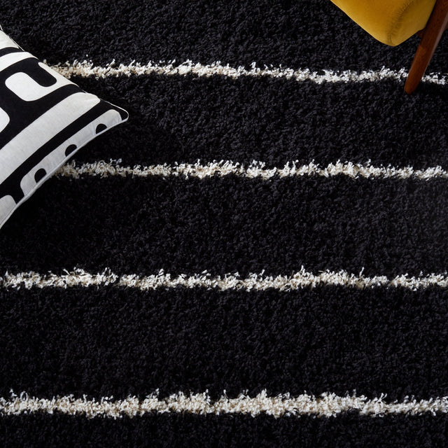 Safavieh Venus Shag Vns604Z Black/Ivory Rug.