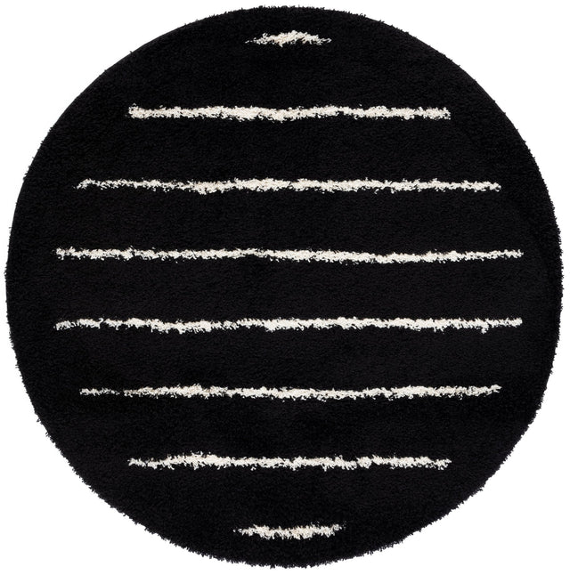 Safavieh Venus Shag Vns604Z Black/Ivory Rug.