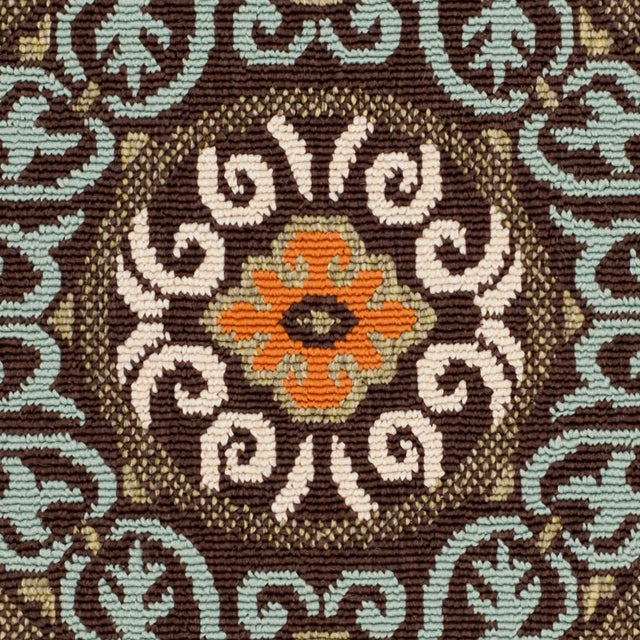 Safavieh Veranda Ver055 Chocolate/Aqua Rug.