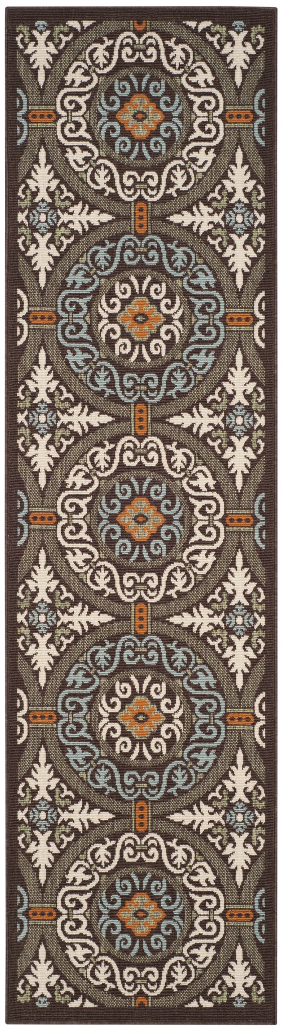 Safavieh Veranda Ver055 Chocolate/Aqua Rug.