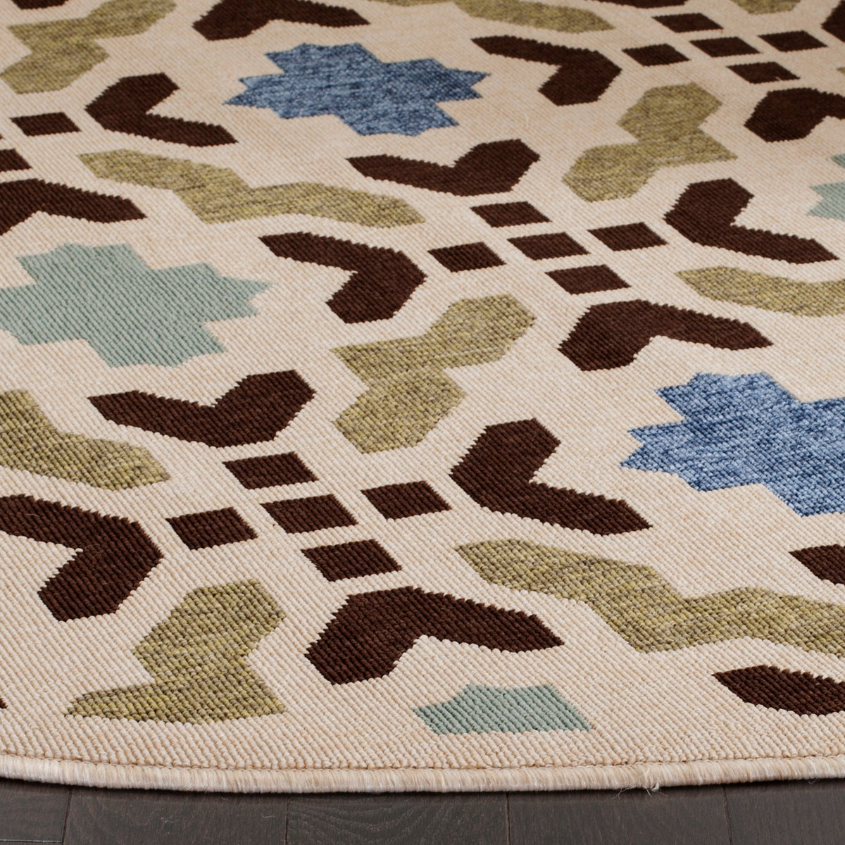 Safavieh Veranda Ver080 Cream/Aqua Rug.
