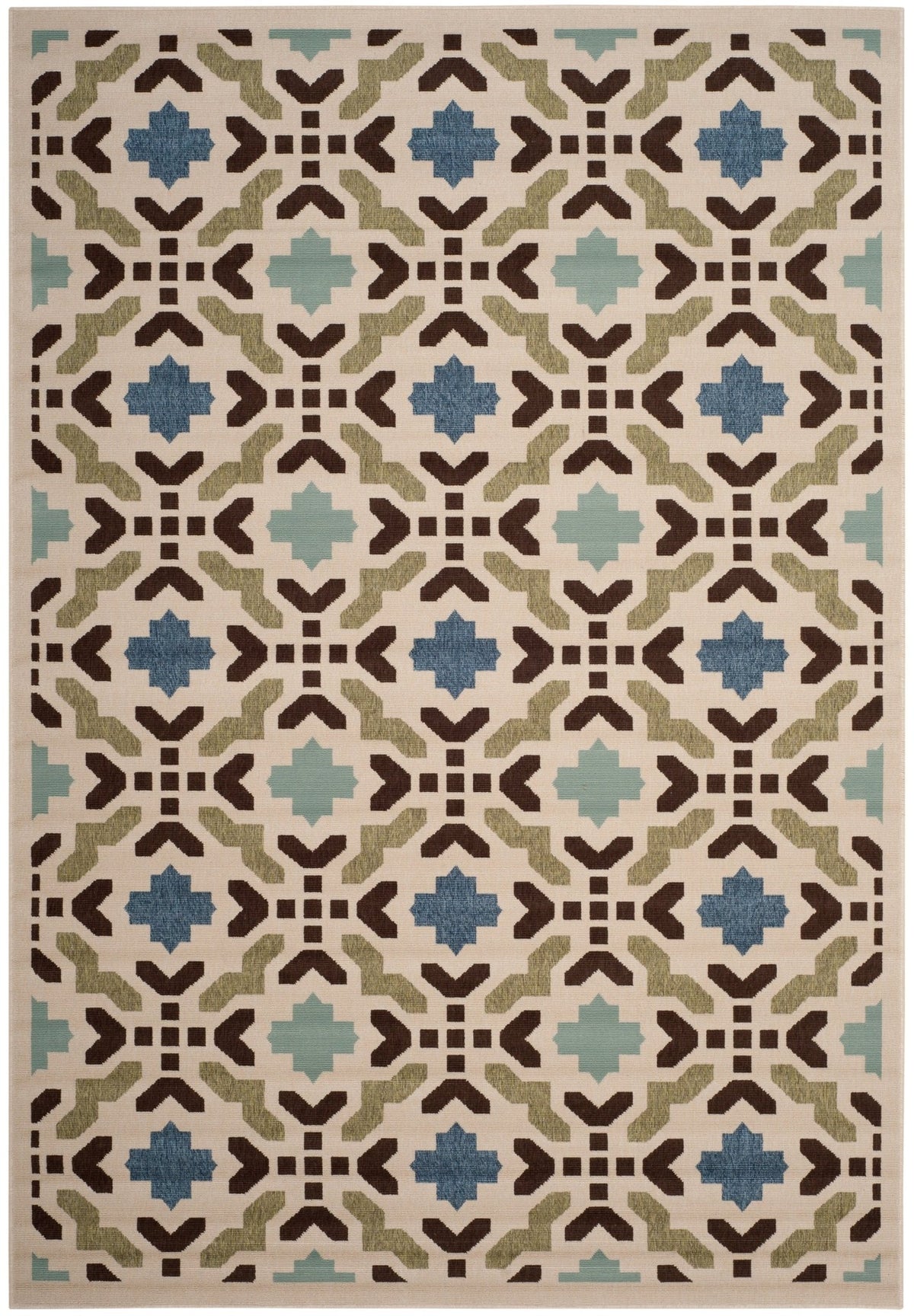 Safavieh Veranda Ver080 Cream/Aqua Rug.
