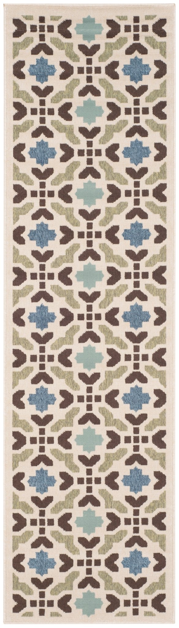 Safavieh Veranda Ver080 Cream/Aqua Rug.