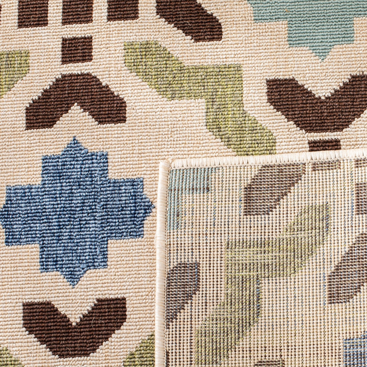 Safavieh Veranda Ver080 Cream/Aqua Rug.