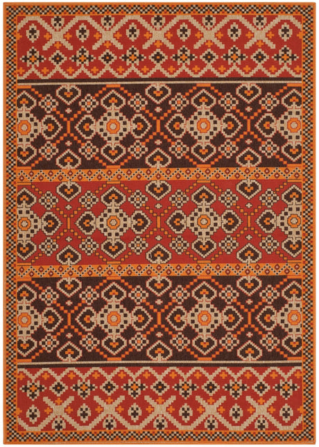 Safavieh Veranda Ver093 Red/Chocolate Rug.