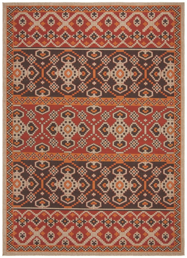 Safavieh Veranda Ver093 Red/Chocolate Rug.