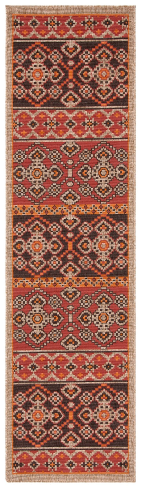 Safavieh Veranda Ver093 Red/Chocolate Rug.