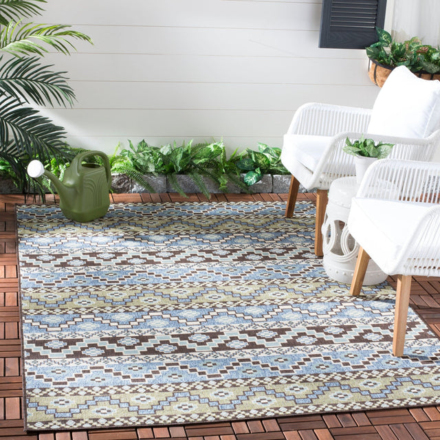 Safavieh Veranda Ver095 Blue/Creme Rug.