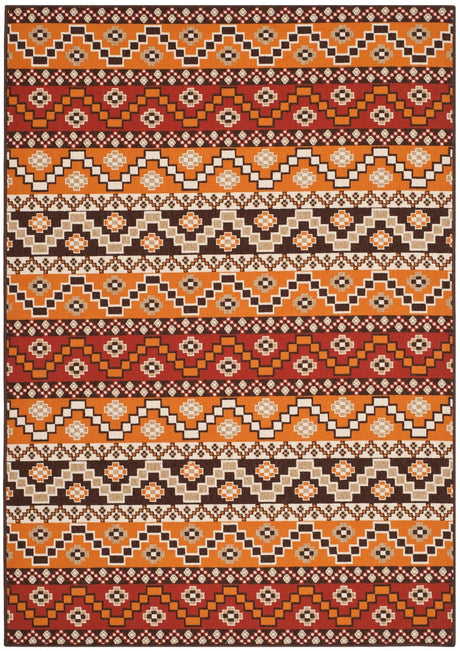 Safavieh Veranda Ver095 Red/Chocolate Rug.