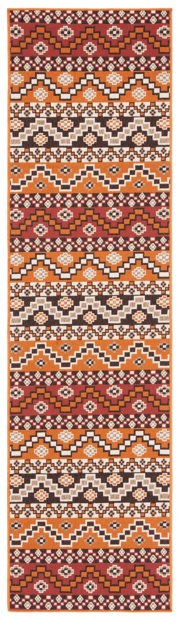 Safavieh Veranda Ver095 Red/Chocolate Rug.