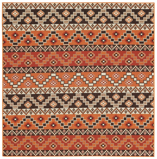 Safavieh Veranda Ver095 Red/Chocolate Rug.