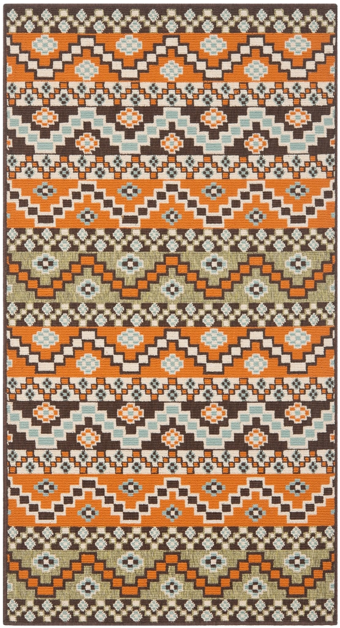 Safavieh Veranda Ver095 Terracotta/Chocolate Rug.