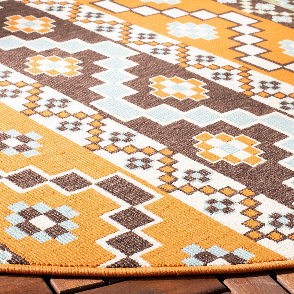 Safavieh Veranda Ver095 Terracotta/Chocolate Rug.