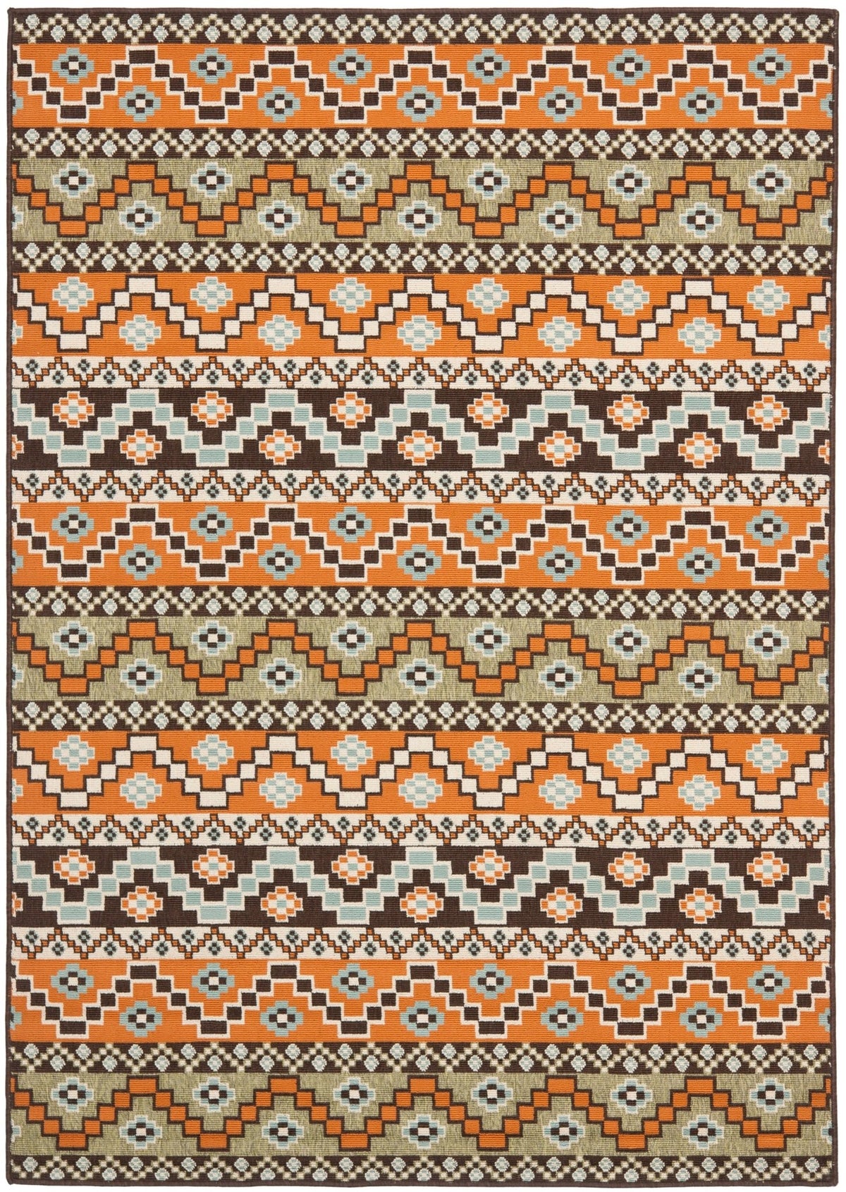 Safavieh Veranda Ver095 Terracotta/Chocolate Rug.