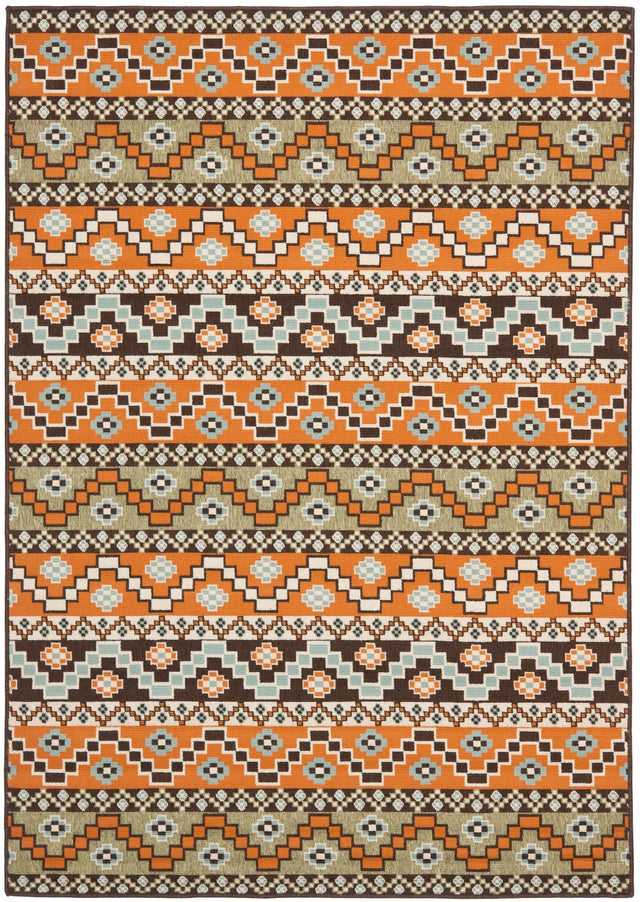 Safavieh Veranda Ver095 Terracotta/Chocolate Rug.