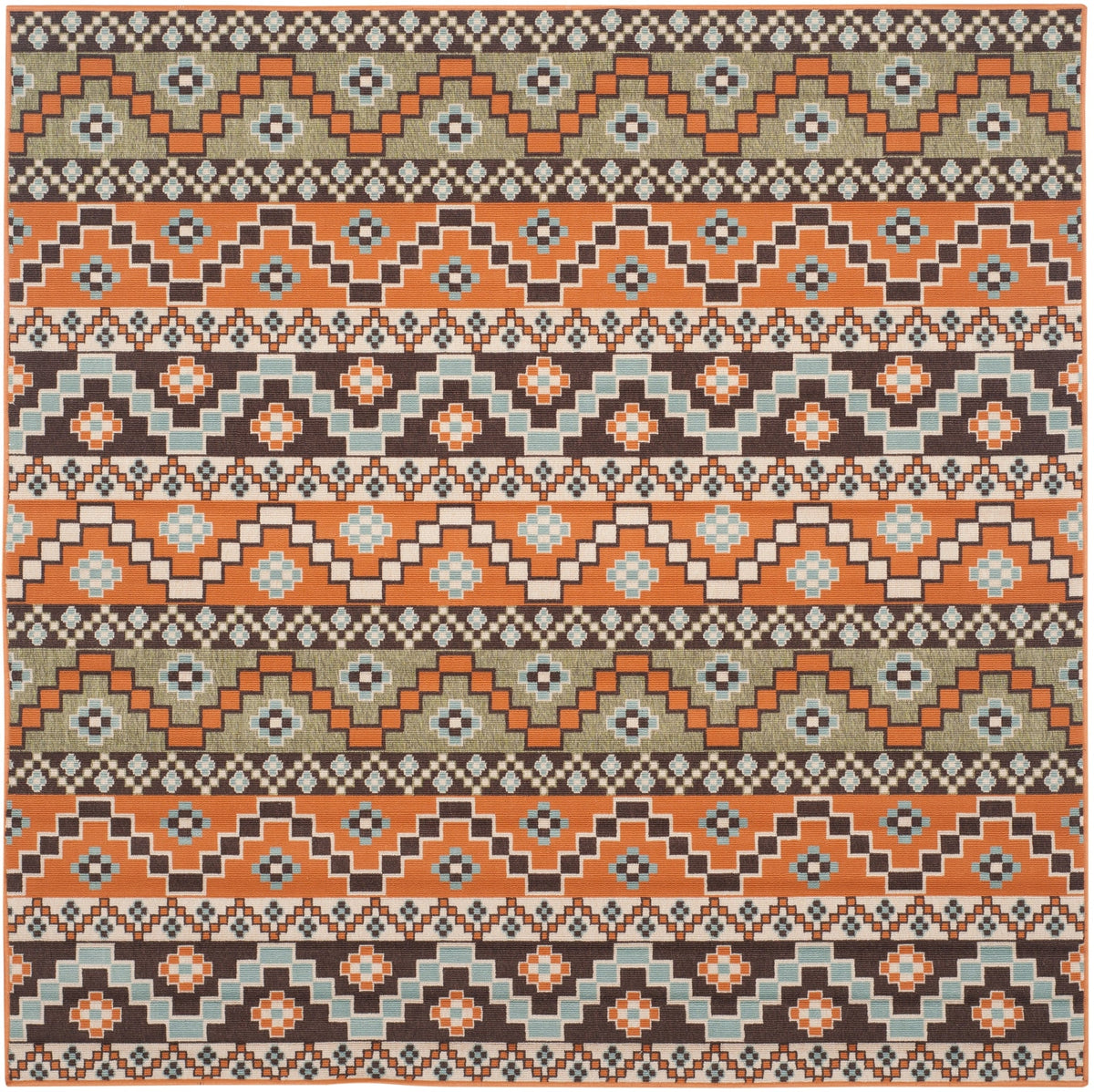 Safavieh Veranda Ver095 Terracotta/Chocolate Rug.
