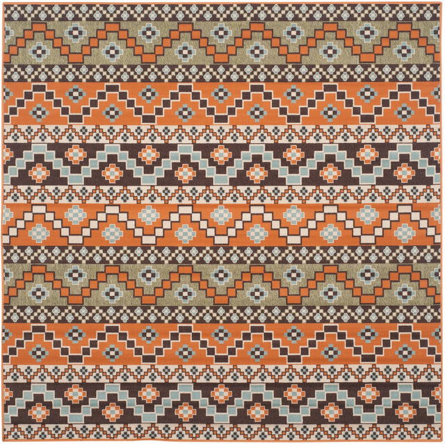 Safavieh Veranda Ver095 Terracotta/Chocolate Rug.