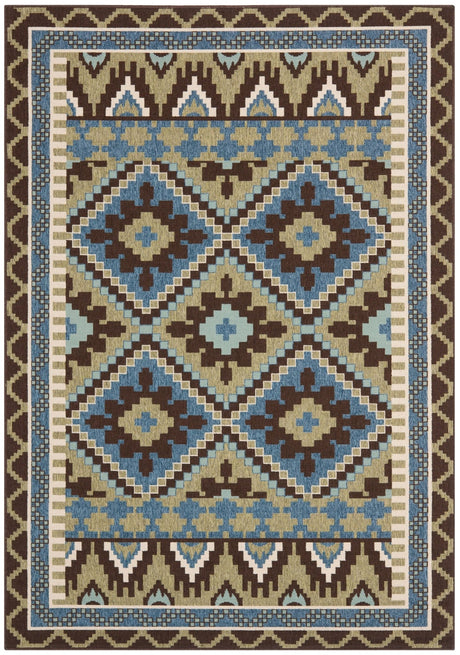 Safavieh Veranda Ver096 Green/Chocolate Rug.
