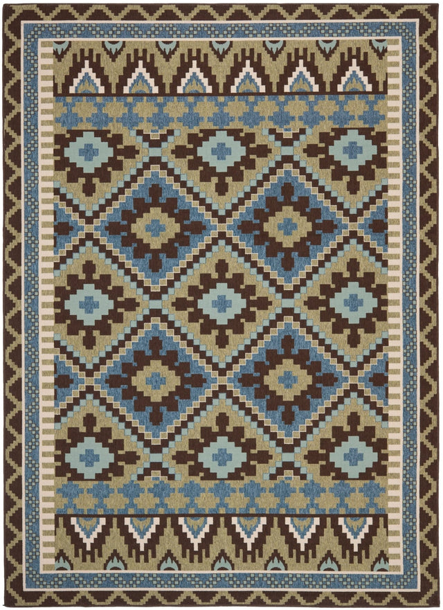 Safavieh Veranda Ver096 Green/Chocolate Rug.