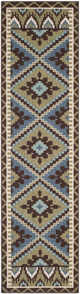 Safavieh Veranda Ver096 Green/Chocolate Rug.
