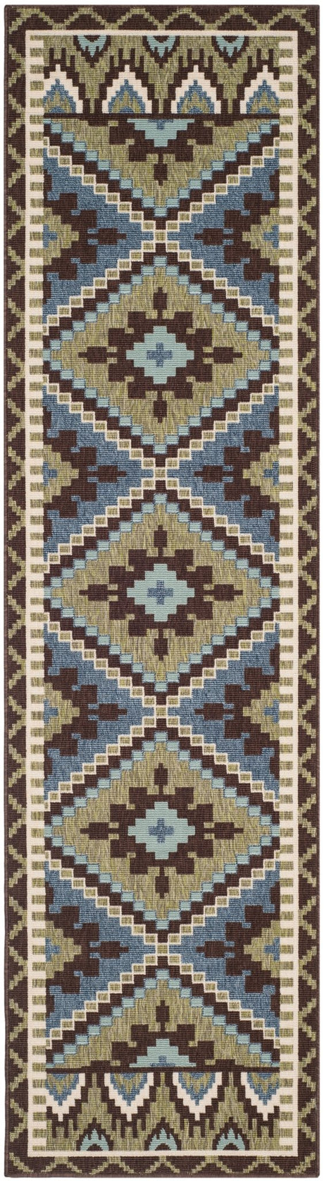 Safavieh Veranda Ver096 Green/Chocolate Rug.