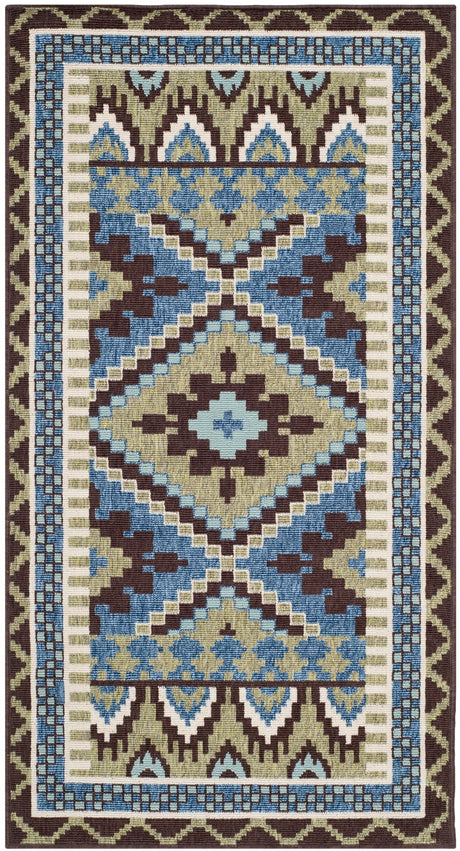 Safavieh Veranda Ver096 Green/Chocolate Rug.