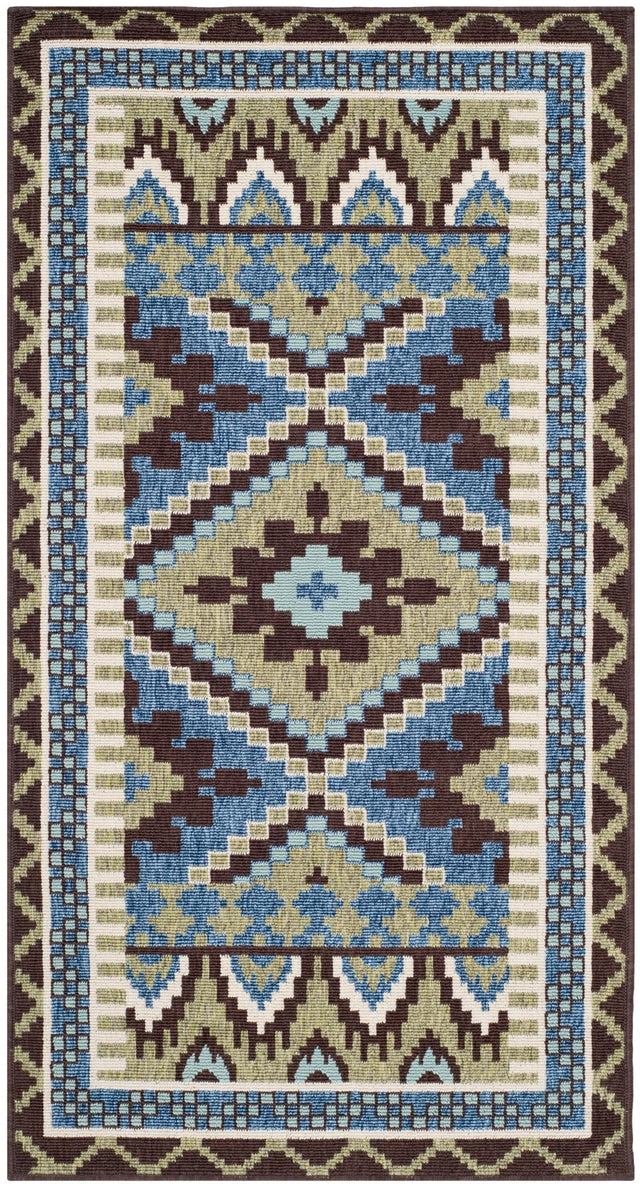 Safavieh Veranda Ver096 Green/Chocolate Rug.